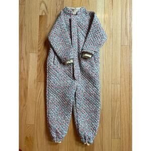 Konges Sløjd Snowsuit, floral size 3 yr, water repellent, lined, EUC, quilted